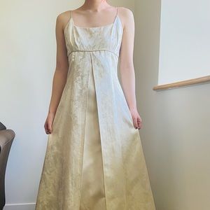 Vintage Cream Floral Princess Ball Gown (for prom and other formal events)